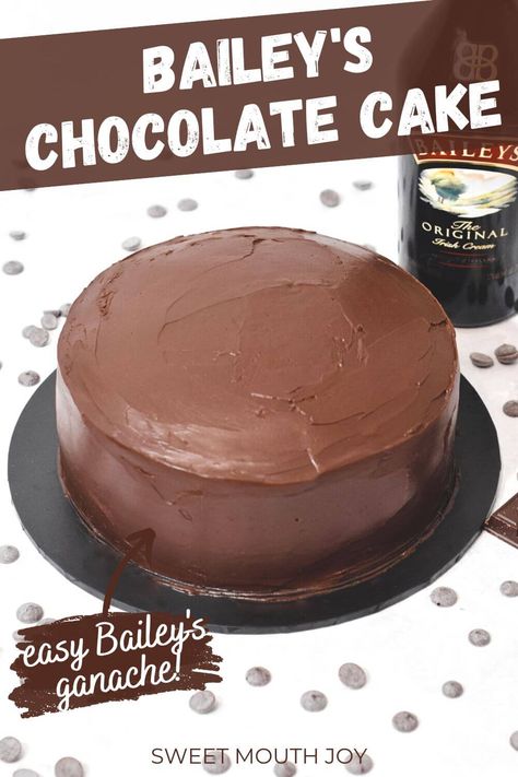 Moist and fudgy, this Bailey's chocolate mud cake has two layers of soft Irish cream chocolate sponge frosted with a boozy Bailey's chocolate ganache. It's the perfect easy Bailey's dessert recipe idea for potlucks and dinner parties as well as special occasions like birthdays, St Patrick's Day and Christmas! Check out the easy recipe (with video) for how to make the best homemade Bailey's chocolate cake! Baileys Hot Chocolate Cake Recipe, Baileys Hot Chocolate Cake, Baileys Chocolate Cake, Baileys Cake Recipe, Baileys Recipes Desserts, Chocolate Mud Cake Recipe, Baileys Irish Cream Cake, Hot Chocolate Cake Recipe, Mud Cake Recipe