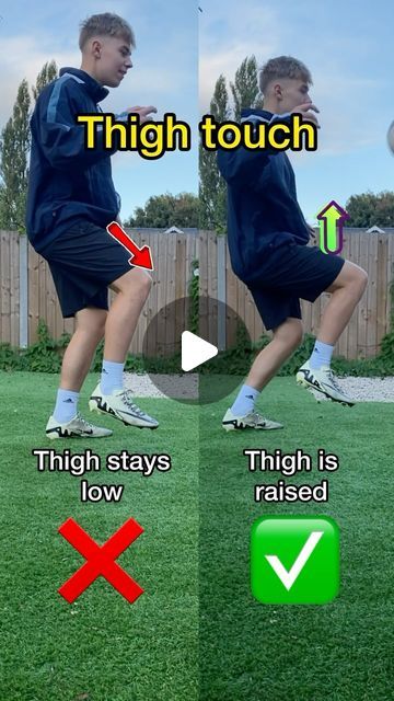 7,721 likes, 27 comments - elevateperformance._ on September 16, 2024: "✅ vs ❌ First Touch Techniques🔥 This video demonstrates how to perform a first touch with your thigh, instep and laces! On one side of the screen, it shows common mistakes that I see made when performing these techniques ❌ But on the other side, it shows how you can adapt your technique to be more successful ✅ Give these first touches a go and see what you think🙌🏻 #football #footballer #footballtraining #soccertraining # Fort Minor, Football Skills, Soccer Drills, Remember The Name, Football Training, September 16, Soccer Training, Drills, One Sided