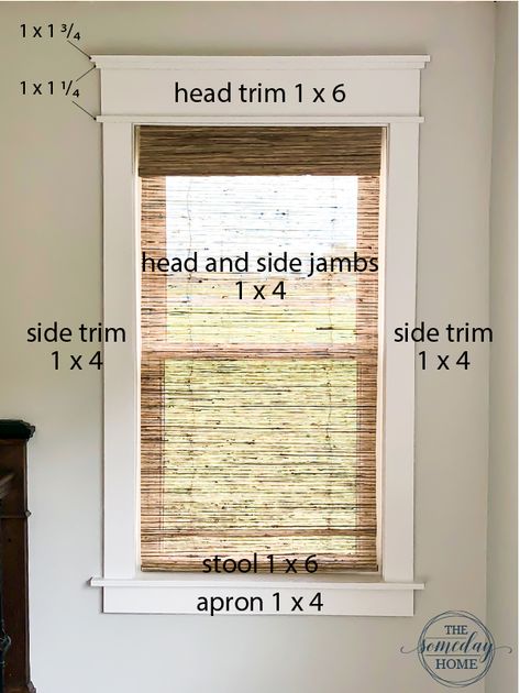 Window Frame Upgrade, Framed Interior Windows, Frame In Windows Diy, Farmhouse Window Molding, Wood Casing Window, Window Casing Ideas Interior Trim Farmhouse, Shiplap Around Windows With Trim, Thick Trim Around Windows, Framing Out Windows