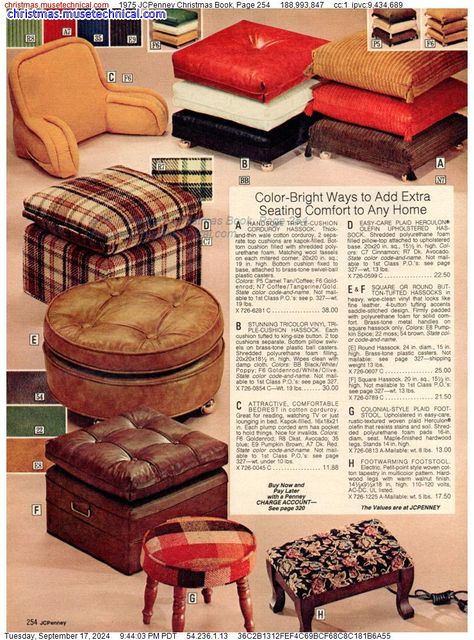 1975 JCPenney Christmas Book, Page 254 - Catalogs & Wishbooks Jcpenney Christmas Catalog, 1970s Decor, 70s Home, Retro Housewife, Black Comedy, Seventies Fashion, Retro Stuff, Furniture Vintage, Retro Ads