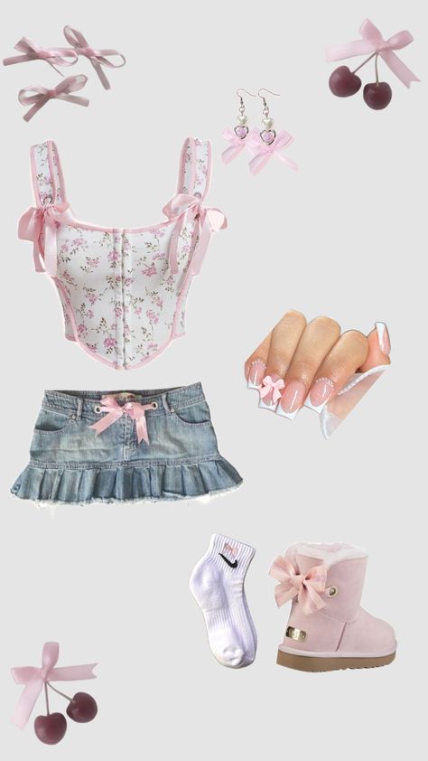 coquette 2024 outfits inspo cute pink bow corset cute cutie pie Coquette Outfit Corset, Coquette Corset, Bow Corset, Cute Corset, Hmong Fashion, Pink Corset, Corset Skirt, 2024 Outfits, Cutie Pie