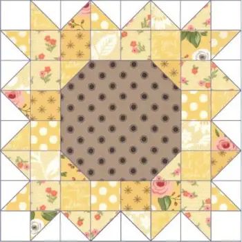 Sunflower Patterns Free Printable, Easy Flower Quilt Block Free Pattern, Fall Quilt Blocks Free Pattern, Quick Quilts To Make Free Pattern, Quick And Easy Quilt Patterns Free, Quilted Potholders Patterns Free, Sunflower Barn Quilt Patterns, 12 Inch Quilt Block Patterns Free, Quilt In A Day Patterns Free