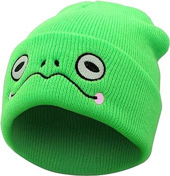 Frog Beanie, Funny Beanies, Kawaii Hat, Kawaii Pillow, Winter Skiing, Kawaii Backpack, Cute Beanies, Crochet Knit Hat, Funny Hats