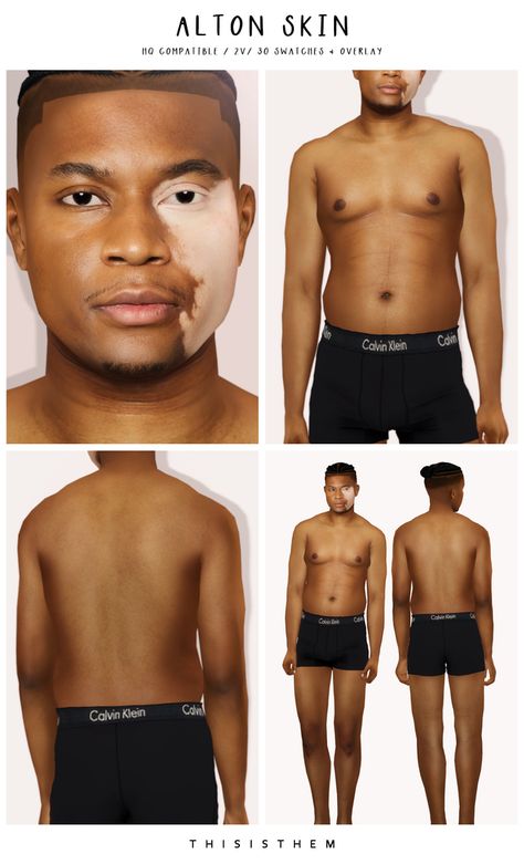 Alton Skin & Sim | Patreon Sims 4 Male Overlay Skin, Sims4 Male Body Preset, Sims 4 Body Skin, Sims 4 Male Overlay, Male Skin Sims 4 Cc, Sims 4 Male Body Presets, Sims 4 Skin Cc, Sims 4 Nails, Urban Male