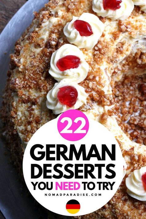 German Pastries Recipes, German Deserts Easy, Bavarian Desserts, German Desserts Easy, German Desserts Authentic, German Pie, German Dessert Recipes, German Christmas Desserts, Polish Sweets