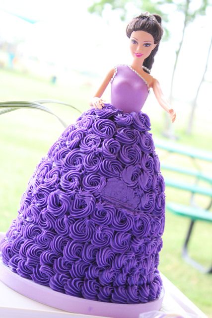 Barbie silhouette Birthday Party doll cake! See more party ideas at CatchMyParty.com! Barbie Cake Purple, Birth Cake, Birth Cakes, Barbie Bday, Barbie Doll Cake, Cake Purple, Barbie Silhouette, Barbie Birthday Cake, Cakes Decorated