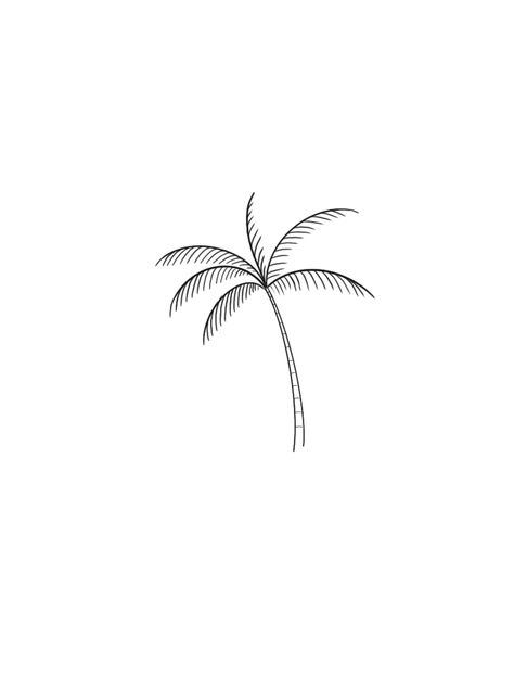 Unique Minimalist Tattoo, Beachy Tattoos, Tropical Tattoo, Island Tattoo, Hawaii Tattoos, Tattoo 2024, Palm Tattoos, Life Line, Muster Tattoos