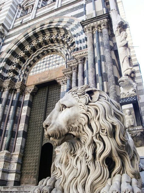 Cattedrale di San Lorenzo, Genova. By Antonella Baiardi San Lorenzo, Genoa, Lion Sculpture, Statue, Sculpture, Italy, Art