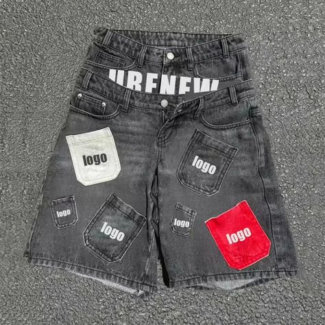 Custom Print Logo Streetwear Summer Cotton Double Waisted Knee High Baggy Oversize Heavyweight Jeans Denim Shorts For Men we can make customized for you on your demand💫✅. Dm for inquiries 💌. #jeansshort #jeans #jeanshort #jeansandatee #jeanscustomizado #jeanskece #jeansibelius #jeansperfeito #fashion #jeanstyle #jeansblack #jeanscolor #jeansandheels #jeansbag #jeansstrappati #jeansskinnymurah #jeansjaket #jeanswest #jeansbesar #jeanswashed #jeanskinny #jeanscollection #jeanscomjeans #jeansde... Shorts For, Denim Shorts For Men, Jeans West, Brand Ideas, Mens Jogger Pants, Custom Denim, Streetwear Summer, Jeans Bag, Shorts For Men