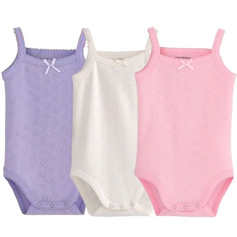 PRICES MAY VARY. Grab these soft solid color or assorted print spaghetti strap bodysuit for babies with cute ruffle hem design! These bodysuit offer plush softness for everyday basics, given their ultrafine 100% Cotton composition. Perfect for any situation for your baby. Includes a snap on button bottom opening for easy diaper changing Made from 100% soft cotton, breathe freely each bodysuit is soft so your baby does not feel the least bit of discomfort! lovely design with butterfly on the shou Carters Baby Clothes, Baby Tank Tops, Spaghetti Strap Bodysuit, Strap Bodysuit, Baby Tank, Summer Baby Clothes, Clothes Outfit, Casual Rompers, Cotton Bodysuit