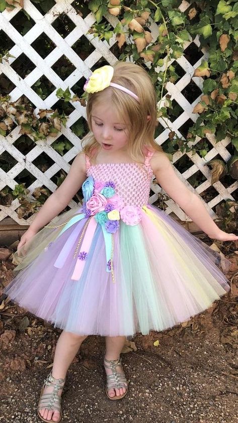 Tutu Rosa, Pink Birthday Dress, Unicorn Tutu Dress, Pink Flower Girl Dress, Unicorn Birthday Outfit, Pink Flower Girl, Pink Tutu Dress, Diy Tutu, Pink Flower Girl Dresses