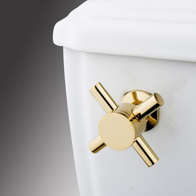 Elements of Design South Beach Toilet Tank Lever Finish: Polished Brass Beach Toilet, Brass Toilet, Toilet Handle, Toilet Flush, Metal Tank, Toilet Tank, Metal Cross, Flush Toilet, Kingston Brass