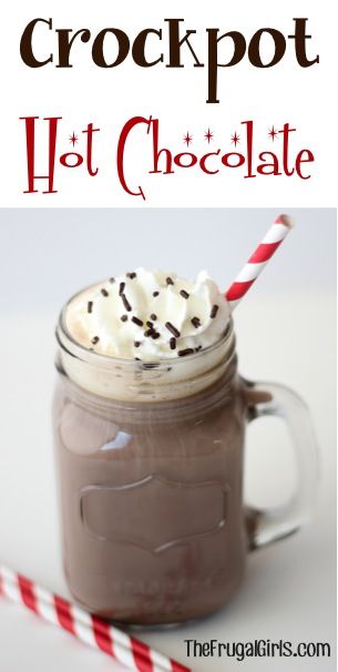 Crockpot+Hot+Chocolate+Recipe! Crockpot Hot Chocolate Recipe, Coconut Hot Chocolate, Crockpot Hot Chocolate, Frugal Girls, Hot Chocolate Recipe, Chocolate Recipe, Chocolate Caliente, Hot Chocolate Bars, Winter Ideas