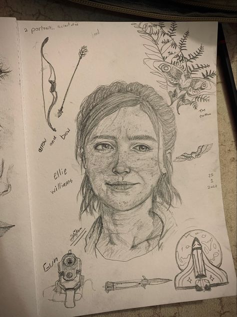 Ellies Drawings Last Of Us, Ellie Williams Drawing Easy, The Last Of Us Dibujos, Last Of Us Sketch, The Last Of Us Sketch, Ellie Sketch, Tlou Fanart, Tlou Aesthetic, Z Tattoo