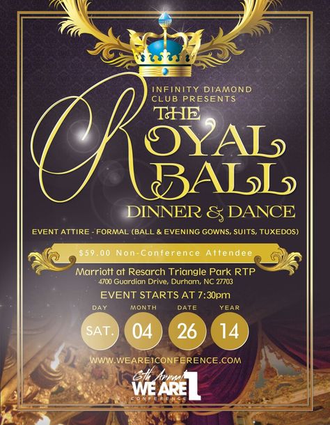 Invitation Royal Ball Invitation, Triangle Park, Royal Ball, Dance Event, Ball Party, Birthday Flyer, School Fundraisers, Invitation Design, Evening Gowns