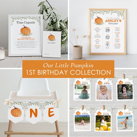 Pumpkin Birthday Party, Fall 1st Birthdays, Pumpkin Birthday Parties, 1st Birthday Invitation Template, Pumpkin 1st Birthdays, Pumpkin First Birthday, Pumpkin Birthday, 1st Birthday Invitation, First Birthday Decorations