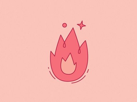 Fire Icon Aesthetic, Pink Fire Aesthetic, App Icon Inspiration, Oreo Illustration, Fire Illustration Design, Flame Illustration, Flame Icon, Fire Illustration, Fire Icon