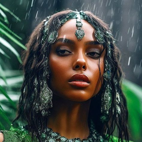 Jungle Princess Aesthetic, Rainforest Fashion, Jungle Fairy, Siren Goddess, Jungle Goddess, Rainforest People, Jungle Glam, Fantasy Country, Jungle Fashion