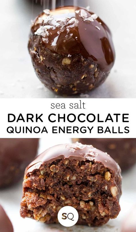 Quinoa Chocolate, Chocolate Quinoa, No Bake Recipe, Energy Ball Recipe, Simply Quinoa, Healthy Vegan Snacks, Vegan And Gluten Free, Snacks Saludables, Energy Balls