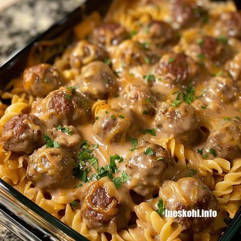 Baked Swedish Meatballs With Noodles, Swedish Meatballs Over Egg Noodles, Meatball Egg Noodle Recipes, What To Eat With Egg Noodles, Swedish Meatballs And Egg Noodles, Swedish Meatballs And Noodles Easy, Swedish Meatballs Noodle Bake, Cheap Egg Noodle Recipes, Swedish Meatballs Pasta Bake