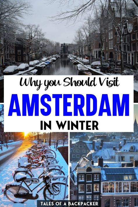 Why You Should Visit Amsterdam in Winter | Planning to visit Amsterdam this winter? Here are the best things to do in Amsterdam in winter & tips for how to make the most of your trip to this beautiful city in the Netherlands | Amsterdam Winter | Winter in Amsterdam | Christmas in Amsterdam | the Netherlands in winter | Amsterdam Travel Guide Amsterdam In Winter, Amsterdam Christmas, Amsterdam Winter, Amsterdam Trip, Day Trips From Amsterdam, Amsterdam Bucket List, Vacation Winter, Amsterdam Travel Guide, Things To Do In Amsterdam