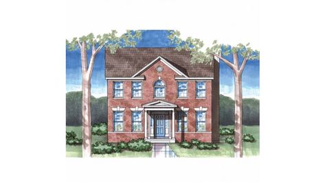 Front Historical House Plans, Colonial House Floor Plans, Georgian House Plans, House Plans 2 Story, 3 Bedroom Floor Plan, Colonial House Plans, Narrow Lot House Plans, Georgian House, Elevation Plan