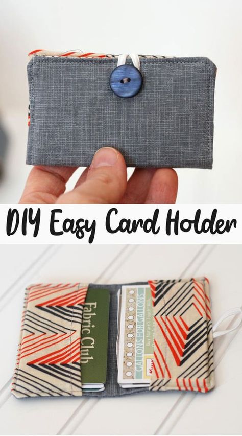 Sew Card Holder, Felt Card Holder, Card Holder Sewing Pattern, Fabric Card Holder, Card Holder Tutorial, Pioneer School Gifts, Sewing Patterns Free Women, Wallet Sewing Pattern, Wallet Keychain