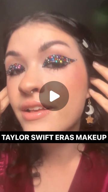 27K views · 4.8K likes | Giovanna⚡️makeup & mental health on Instagram: "A lil @taylorswift eras tour makeup inspo✨  To celebrate the eras tour, I’ve been creating a bold makeup look inspired by every Taylor Swift album for my YouTube channel and it’s been such a blast!😍  So far I’ve done Lover and Speak Now. Which era should I turn into a colorful makeup look next?👀  PS: I have tutorials for all of these graphic liner, rhinestone makeup and colorful eyeshadow looks! Lmk if you wanna see one and I’ll tag you in it!🫶🏻  #taylorswiftlover #taylorswiftera #theerastour #colorfulmakeuplook #boldmakeuplook #graphicliner #rhinestonemakeup" Speak Now Eras Makeup, Eras Tour Makeup, Colorful Eyeshadow Looks, Taylor Swift Makeup, Rhinestone Makeup, Bold Makeup Looks, Graphic Liner, Bold Makeup, Speak Now