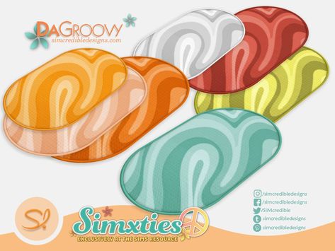 The Sims Rugs, Sims 4 Cc Maxis Match 70s Furniture, Sims 4 Groovy Cc, Sims 4 Cc Rugs Maxis Match, Sims 4 Rugs Cc, Groovy Rug, Hippie Rug, Los Sims 4 Mods, Sims 4 Decades Challenge