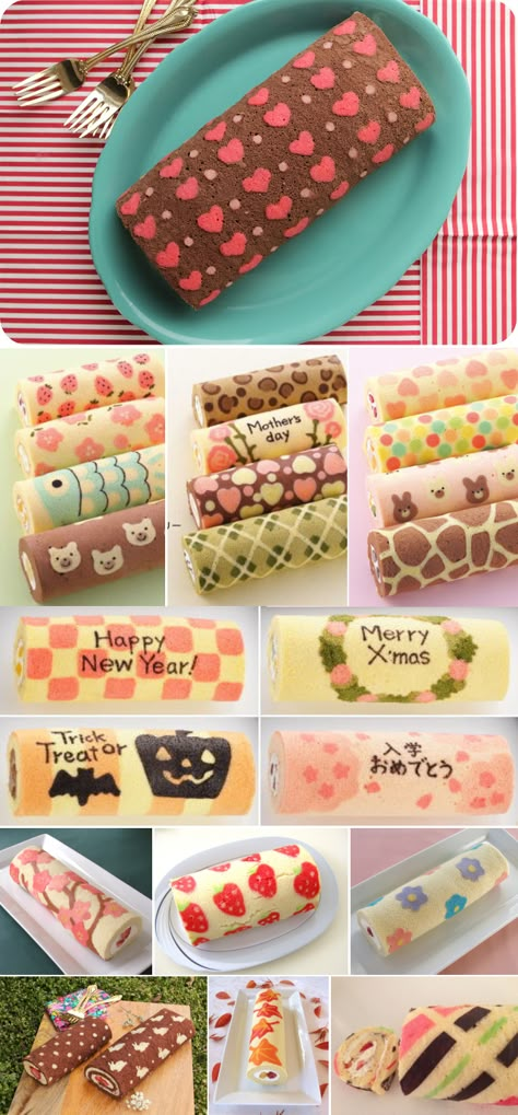 Chevron Cakes, Patterned Cake, Swiss Roll, حلويات صحية, Roll Cake, Cake Roll, Creative Cakes, Cute Cakes, Finger Food