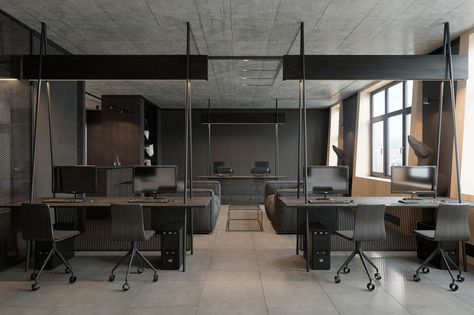 Modern Small Office Design, Office Interior Design Creative, Modern Office Interior, Cheap Office Furniture, Design Studio Office, Small Office Design, Loft Office, Minimalist Flat, Office Interior Design Modern