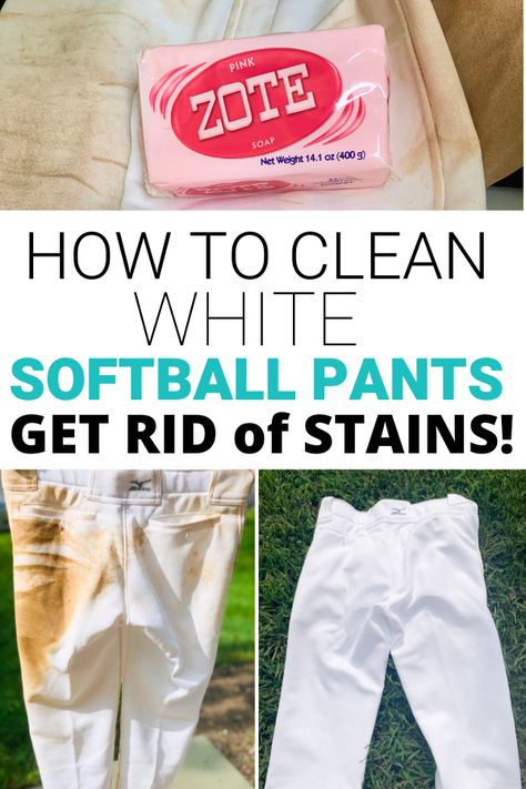 This magical soap will clean white softball and baseball pants! Here are step-by-step instructions on how to remove stains from softball pants quickly and on a budget for less than $1! Baseball Stains, Zote Soap, Softball Socks, Softball And Baseball, Tide Detergent, Softball Uniforms, Softball Pants, Laundry Stains, How Do You Clean