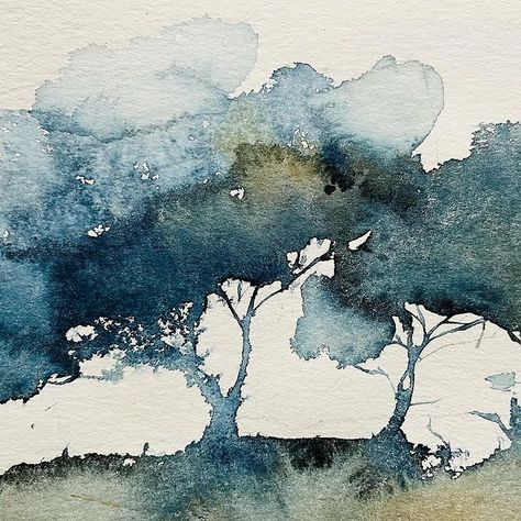 Original Watercolours in my Onlineshop ✅ Link in bio! . #watercolourlandscape #watercolorpainting #watercolorlandscape #watercolor… | Instagram Granulating Watercolor, Abstract Watercolor Paintings Tutorials, Tree Watercolor Painting, Watercolor Art Landscape, Watercolour Landscape, Minimalist Watercolor, Watercolor Tree, Watercolour Inspiration, Watercolor Paintings Abstract