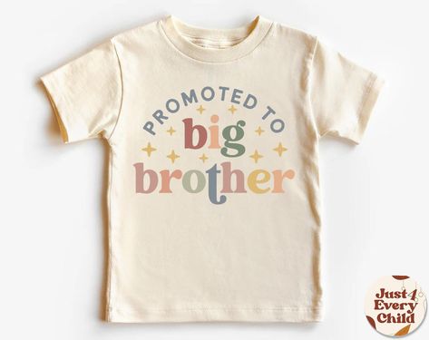 I'm Going To Be A Big Brother, Big Brother Tshirts, Big Brother Shirts, Big Brother T Shirt, Big Brother Announcement Shirt, Brother Ideas, Baby Announcement Shirt, Big Brother Announcement, Promoted To Big Brother