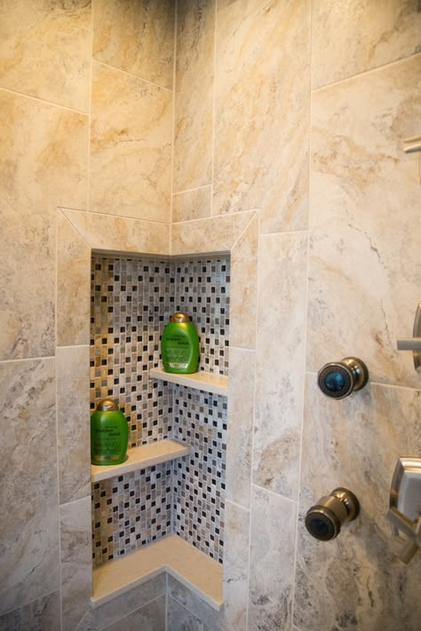 Shower Niche Ideas, Bathroom Wall Tile Design, Bathroom Niche, Toilet And Bathroom Design, Niche Ideas, Bathroom Decor Luxury, Washroom Design, Bathroom Redesign, Shower Niche