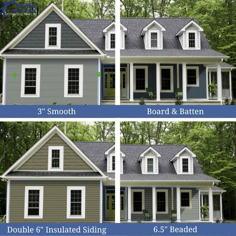 The Best Vinyl Siding Project Planning Tool for Homeowners | Siding & More Construction Company Vinyl Siding Styles, Siding Styles, Insulated Siding, Types Of Siding, Roofing Options, Project Planning, Stacked Stone, Vinyl Siding, Door Styles