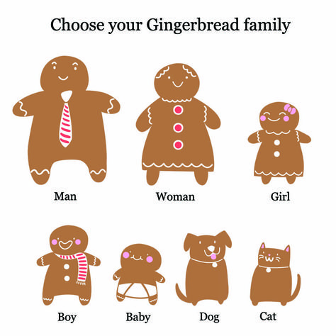 Personalised Gingerbread Family Christmas Card Packs Gingerbread Dog, Christmas Papercraft, Gingerbread Family, All Things Gingerbread, Family Christmas Card, Gingerbread Decorations, Family Christmas Cards, Gingerbread Girl, Gingerbread Christmas