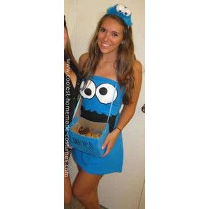 Cookie Monster Halloween, Cookie Monster Halloween Costume, Monster Cookies Halloween, Simple Halloween Costumes, Cookie Monster Costume, Monster Costume, Food Costumes, Monster Halloween, Homemade Costumes