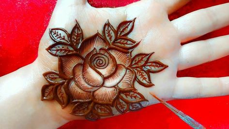 Henna Designs Hand Palms, Cone Designs For Hands, Mehendi Designs For Kids, Rose Mehndi Design, Baby Mehndi Design, Mehndi Design Easy, Latest Arabic Mehndi Designs, Mehandi Designs Easy, Easy Rose