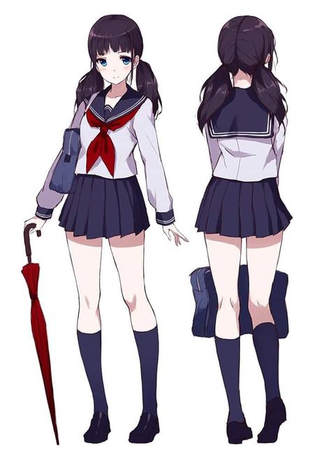 Mona China, Japan School Uniform, Japanese Uniform, Anime Uniform, Anime School, Japanese Drawings, Kunst Inspiration, Woman Drawing, Anime Drawings Tutorials