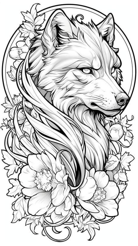 Tattoo ideas 💡💥‼️‼️‼️ Dreamcatcher Tattoo Sleeve, Fox And Dragon Tattoo, Printable Tattoo Designs Stencil, Griffon Tattoo, Line Tattoo Design, Voll Arm-tattoos, Fenrir Tattoo, Gotik Tattoo, Tattoo Coloring Book