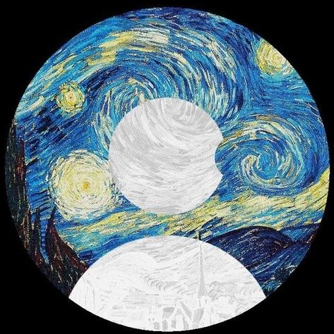 Starry Night Profile Picture, Cool Default Pfp, The Starry Night Aesthetic, Van Gogh Profile, Moon Profile Picture Aesthetic, Circular Pfp Aesthetic, Default Instagram Profile Picture, Van Gogh Pfp, Avatar Astethic