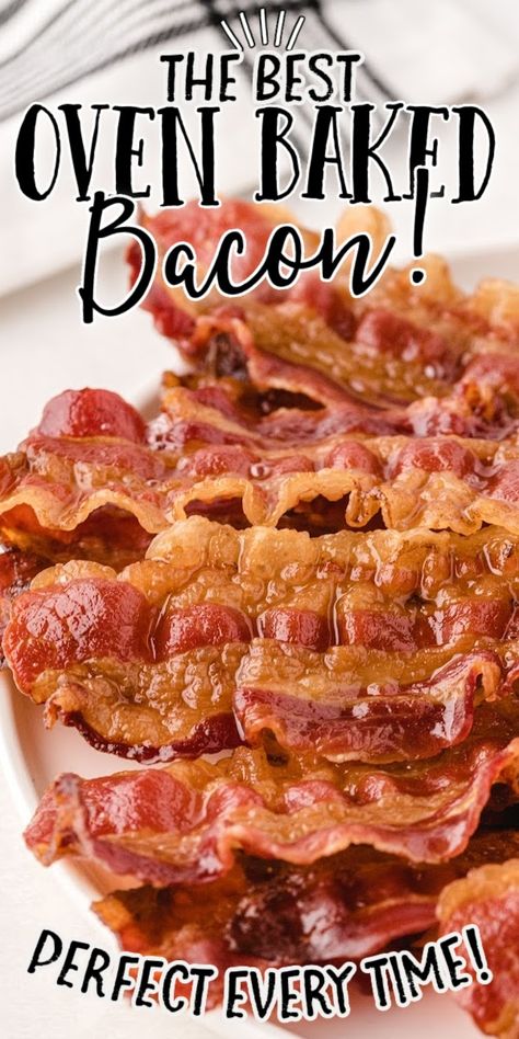 Oven Cooked Bacon, Perfect Bacon, Oven Baked Bacon, Creamy Pasta Dishes, Bacon In The Oven, Best Oven, Cooking Bacon, Baked Bacon, Best Bacon