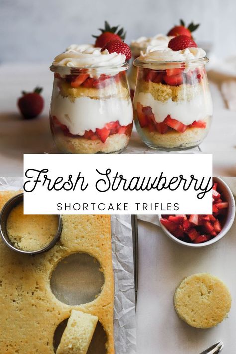 Jul 24, 2020 - These easy strawberry shortcake trifles have a moist lemon cake, fresh strawberries covered in sugar, and whipped cream cheese. Fluffy Lemon Cake, Mason Jar Desserts Recipes, Shortcake Trifle, Valentines Desserts, Strawberry Shortcake Trifle, Easy Strawberry Shortcake, Mason Jar Desserts, Recipe Strawberry, Strawberry Dessert Recipes