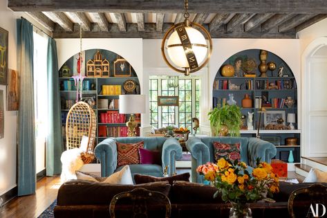 Lily Aldridge, Decoration Inspiration, Room Remodeling, Living Room Inspo, Eclectic Home, A Living Room, Architectural Digest, House Inspiration, تصميم داخلي