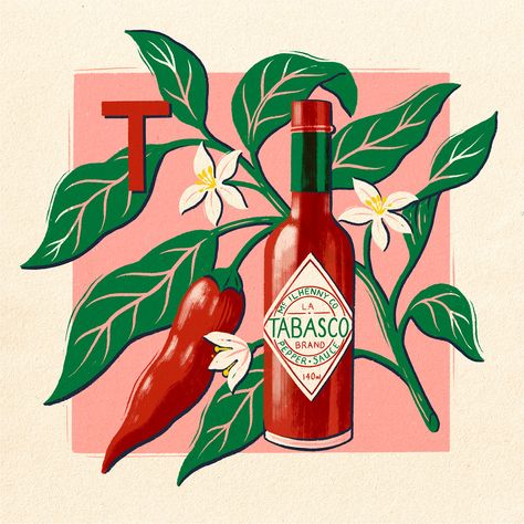 A-Z food and drink illustrations, Part II on Behance Digital Art Procreate, Art Procreate, Food Illustration Art, Illustration Graphic Design, Creative Advertising, New Wall, Food Illustrations, Botanical Illustration, Design Digital