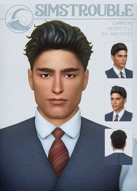 CARMINE by simstrouble | simstrouble on Patreon Sims Cc Men Hair Curly, Simstrouble Hair Cc Male, Simstrouble Male Hair, Sims 4 Cc Male Hats, Sims 4 Male Short Hair Cc, Sims 4 Cc Hair Male Short Maxis Match, Sims 4 Short Male Hair, Sims 4 Male Short Hair, Sims 4 Cc Hair Male Short