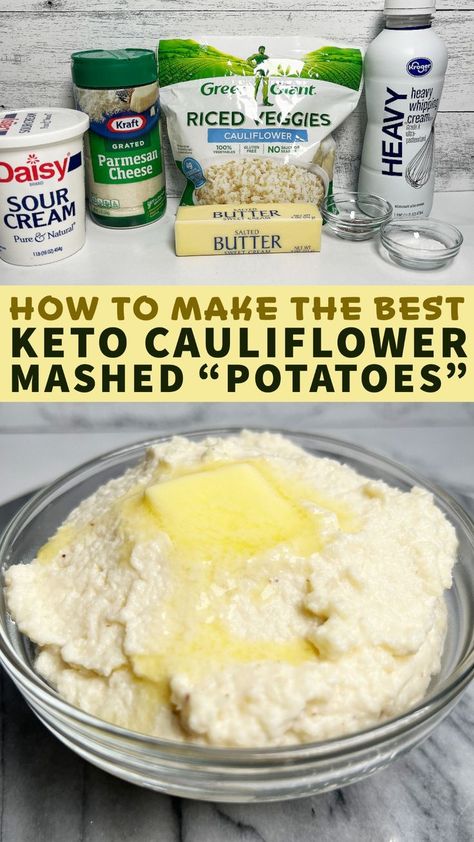 Spicy Short Ribs, Keto Cauliflower Mashed Potatoes, Cauliflower Mashed Potatoes Keto, Keto Mashed Cauliflower, Potato Substitute, Cauliflower Mashed, Mashed Cauliflower Recipe, Creamy Mashed Cauliflower, Cauliflower Mashed Potatoes