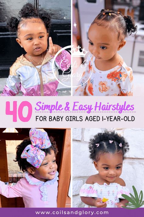 40 Easy Natural Hairstyles For 1-Year-Old Baby Girls - Coils and Glory Infant Girls Hairstyles Baby, Baby Hairstyles Girl Black Short Hair, Baby Girl Wedding Hairstyles, Cute Hairstyles For 1 Year Baby Girl, Hairstyles For 8 Month Old Baby Girl, Mixed Infant Hairstyles, Baby Hair Styles Black, Black Newborn Hairstyles, 6 Month Hair Styles Baby Girl