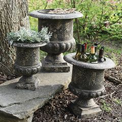 Garden Urns, Urn Planters, Cottage In The Woods, White Owl, Metal Planters, Small Planter, Creative Co Op, Large Planters, Antique Farmhouse